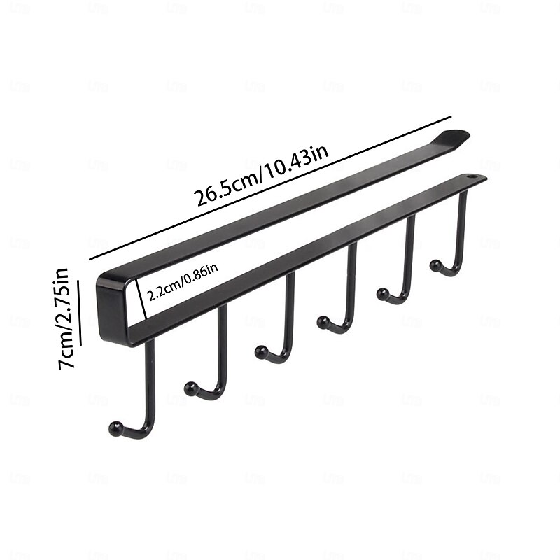 2-Pack No-Trace Iron Hooks for Dorm, Nail-Free Cabinet Organizer, Kitchen Shelf Storage Hangers, Bedroom Closet Hook, Wholesale Storage Solutions3