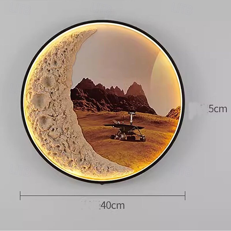 Outdoor Wall Light Fixtures Moon Design Waterproof IP65 Wall Lanterns Black Porch Sconces Wall Mounted Lighting for Patio Front Door Entryway 110-240V4