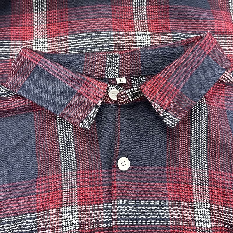 Men's Shirt Summer Shirt Casual Shirt Beach Shirt Button Up Shirt Black Red Blue Short Sleeve Plaid Lapel Vacation Hawaiian Clothing Apparel Polyester Fashion Casual Comfortable2