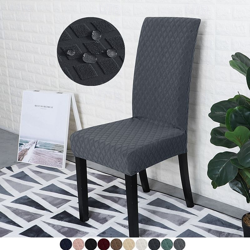 2 Pcs Stretch Dining Chair Cover Slipcover for Dinning Party Elastic Anti-dust Seat Coverfor Hotel Office Ceremony Banquet Wedding Party