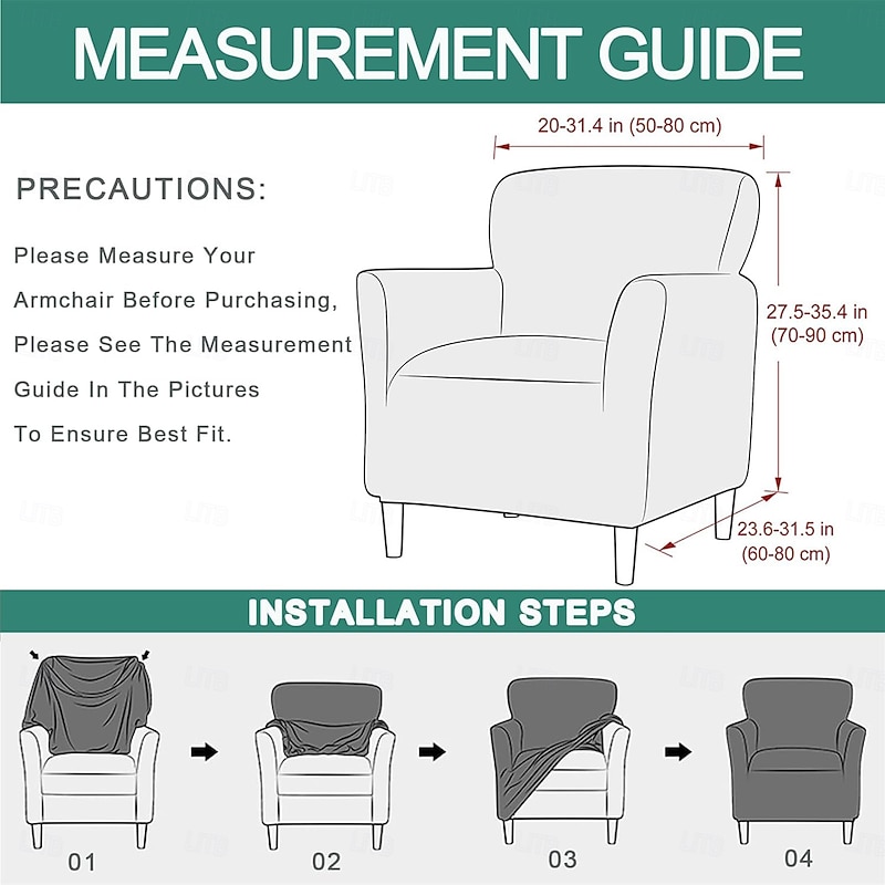 Silver Fox Velvet Traditional Single Sofa Cover - Full Coverage Stretch Slipcover for Small Armchairs and Internet Café Sofa Chairs2
