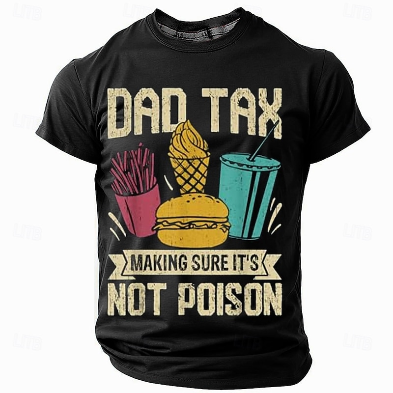 Men's Funny Slang Father T Shirt Short Sleeve T shirt 3D Print Crew Neck Round Neck Shirt Fashion Daily Casual Street Casual Daily Black Blue Green Summer Spring Clothing Apparel S M L XL XXL XXXL4