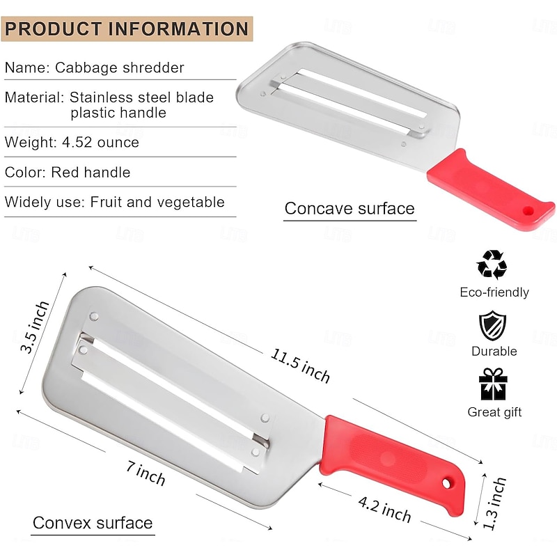 Cabbage Shredder for Coleslaw Sauerkraut cabbage slicer Cutter Chopper kitchen Knife Cabbage Peeler Lettuce Shredder lettuce Knife Cabbages Graters for Kitchen Fruit Vegetable Slicer Mandoline Slicers3