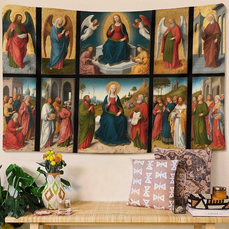 Medieval Tapestry Middle Age Tapestry Religious Art Large Mural Decor Photograph Backdrop Home Bedroom Living Room Decoration Gent Belgium
