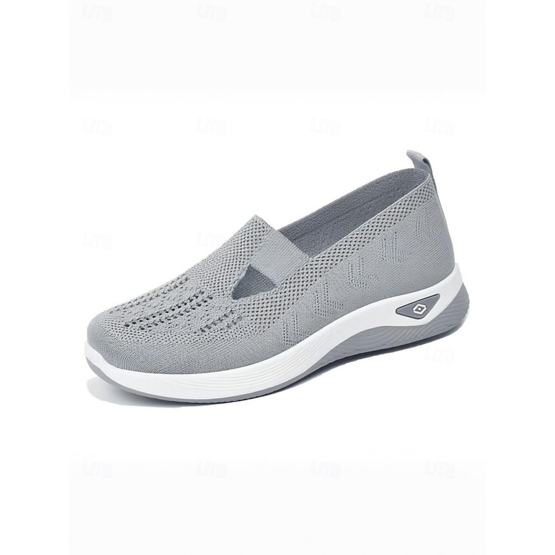 Women's Green Slip-On Athletic Sneakers with Breathable Mesh, Arch Support, Perfect for Walking and Casual Wear 10