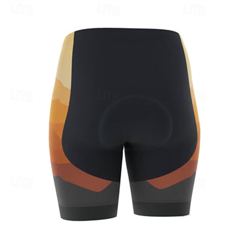 Women's Patchwork Cycling Road Shorts Bike Shorts Cycling Padded Shorts Bike Shorts Bottoms Form Fit Mountain Bike MTB Road Bike Cycling Sports 3D Pad Quick Dry Sweat wicking Breathable Purple Orange3