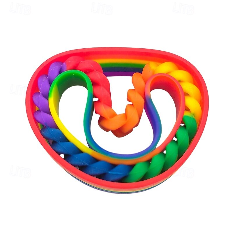 Pride Month Rainbow Bracelet with Layered and Widened Wristband3