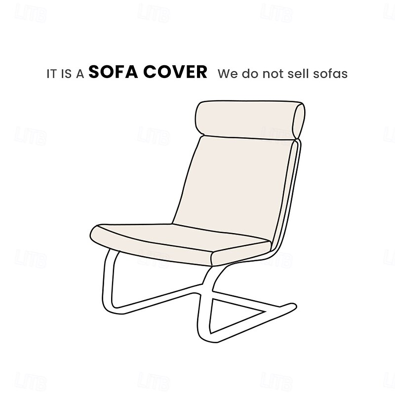 Waterproof Sofa Cover Suitable For POÄNG Solid Color Quilted Slipcovers For Pets2