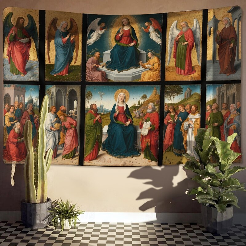 Medieval Tapestry Middle Age Tapestry Religious Art Large Mural Decor Photograph Backdrop Home Bedroom Living Room Decoration Gent Belgium4