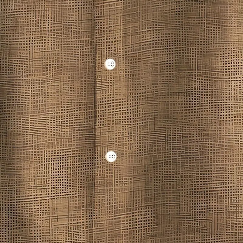 Men's Plants Palm Leaf Shirt Summer Shirt Button Up Shirt Short Sleeve Fashion Casual Vacation Holiday Streetwear Summer Turndown 3D Print Front One Pocket Linen Like Shirt Brown4