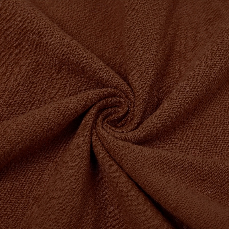 Men's Linen Pants Trousers Summer Pants Baggy Pants Drawstring Elastic Waist Straight Leg Plain Comfort Breathable Full Length Outdoor Yoga Gym Designer Retro Vintage Dark Khaki3