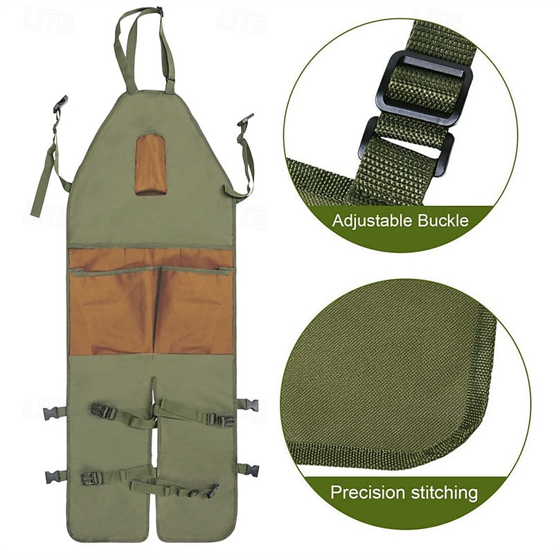 For Planting Farmer Adjustable Pockets Strap Garden Apron Dust-proof Split Leg4