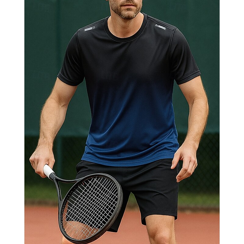 Men's Graphic Sports Set Shirts & Shorts Tennis Set Two-piece Suit Short Sleeves Sweat-Wicking Moisture Wicking Breathable Tennis Golf Pickleball Red Blue Green Tennis Clothing3