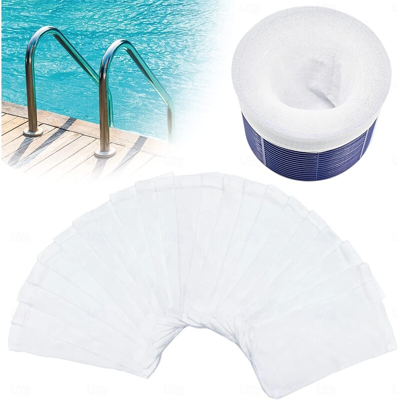 50 Pack Pool Skimmer Socks, Reusable Pool Socks for Skimmer Basket, Skimmer Socks for above Ground & Inground Pool