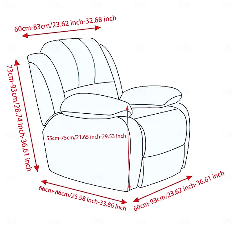 Floral Recliner Cover Chaise Lounge Cover Geometric Printed Slipcovers2