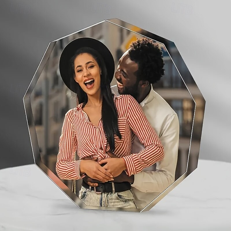 Personalized Acrylic Photo Block, Custom Polygon Picture Gift for Couples, Graduation, Anniversary, Valentine's Day, Wedding, Birthday2