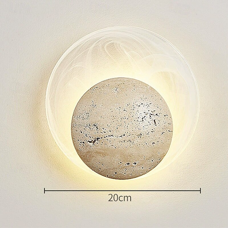 Indoor Vintage Country Indoor Wall Lights Living Room Bedroom Stone Wall Light 110-120V 220-240V 9 W4
