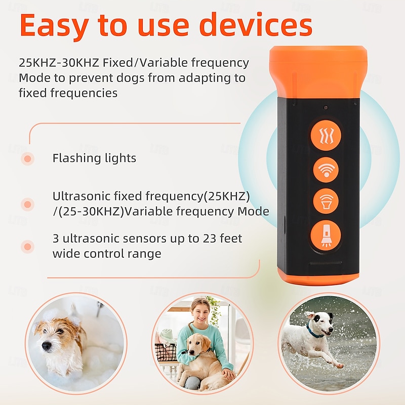 Ultrasonic Dog Bark Control Device SU40 High-Power Dog Repellent with LED light4