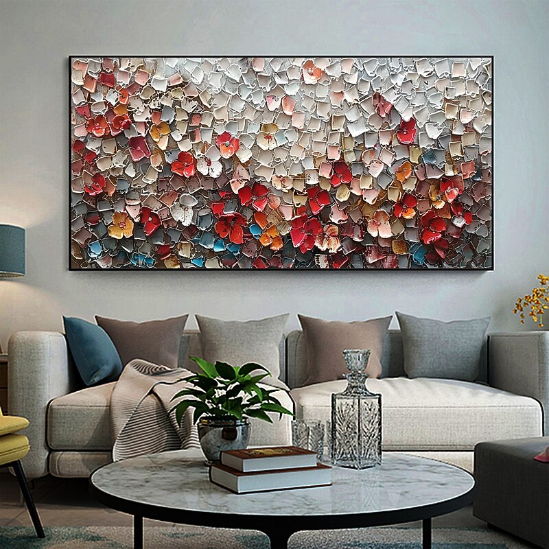 Handmade Original Color Texture Blocks Oil Painting On Canvas Abstract Minimalist Wall Art for Home Decor With Stretched Frame Without Inner Frame Painting3