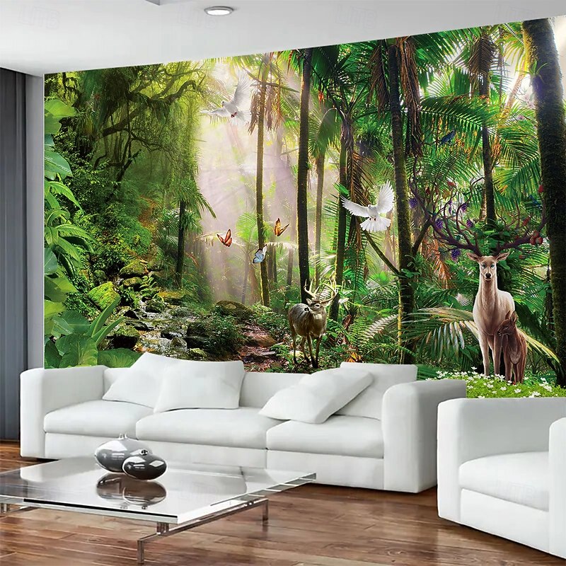 Tropical Plants Forests Animal Landscapes Hanging Tapestries Mural Art Large-Scale Tapestries Mural Decorations Photos Backgrounds Curtains Home Furnishings Bedrooms Living Rooms Decorations3