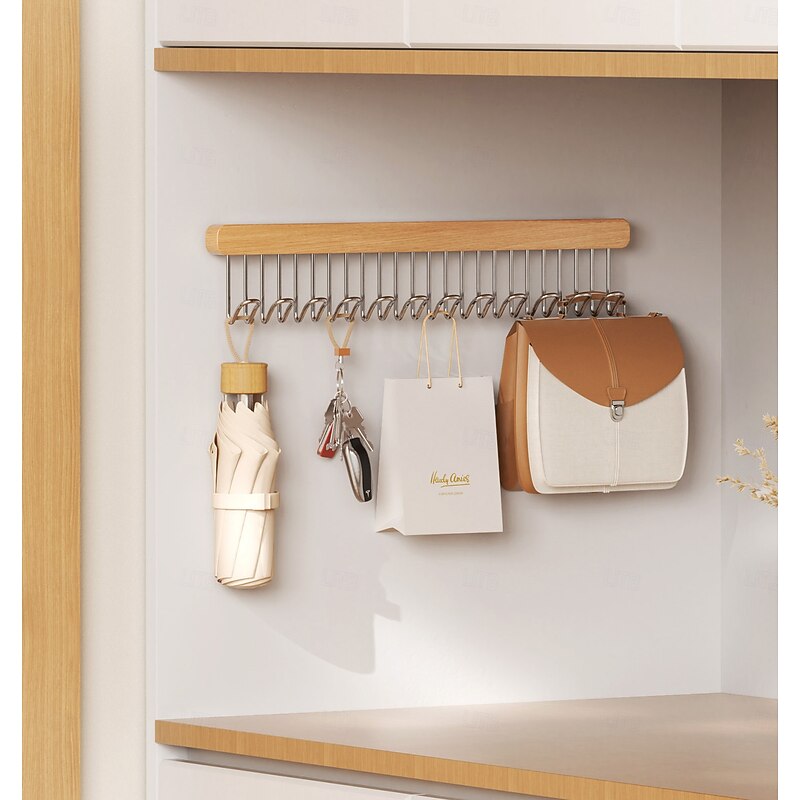 Retractable Wall-Mounted Coat Hook Rack for Home Use, Retractable Tool Organizer with 8/12 Hooks4