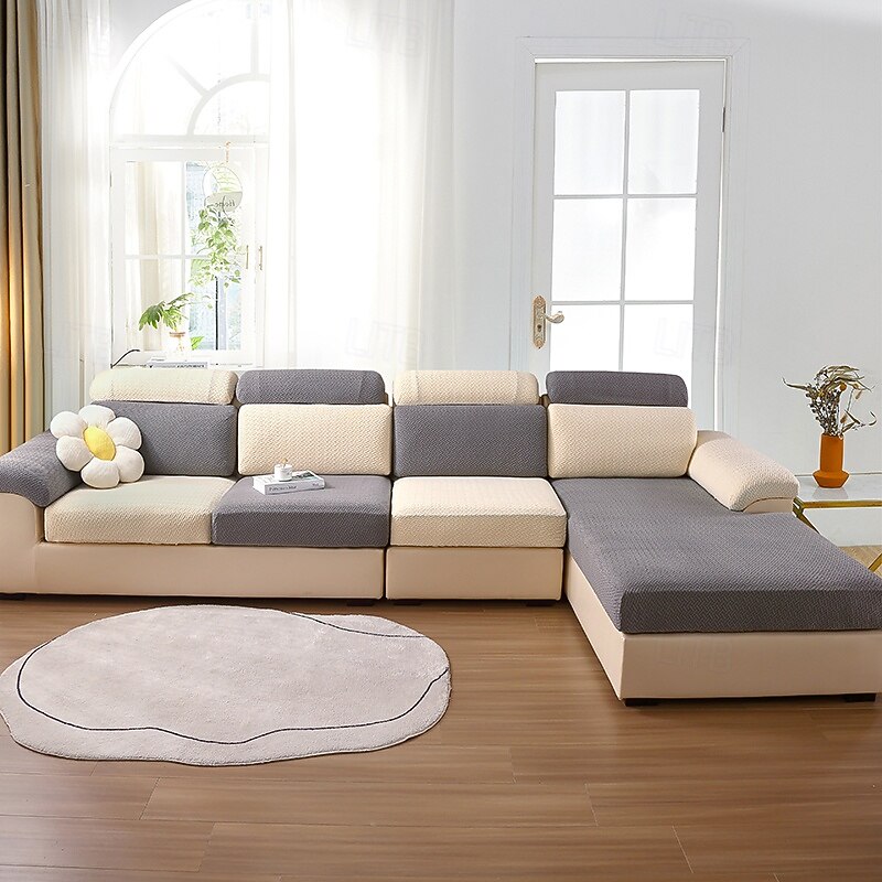 Thick Jacquard Sofa Seat Cushion Cover Funiture Protector Couch Covers for Sofas Anti-dust Removable Seat Slipcover Kids Pets