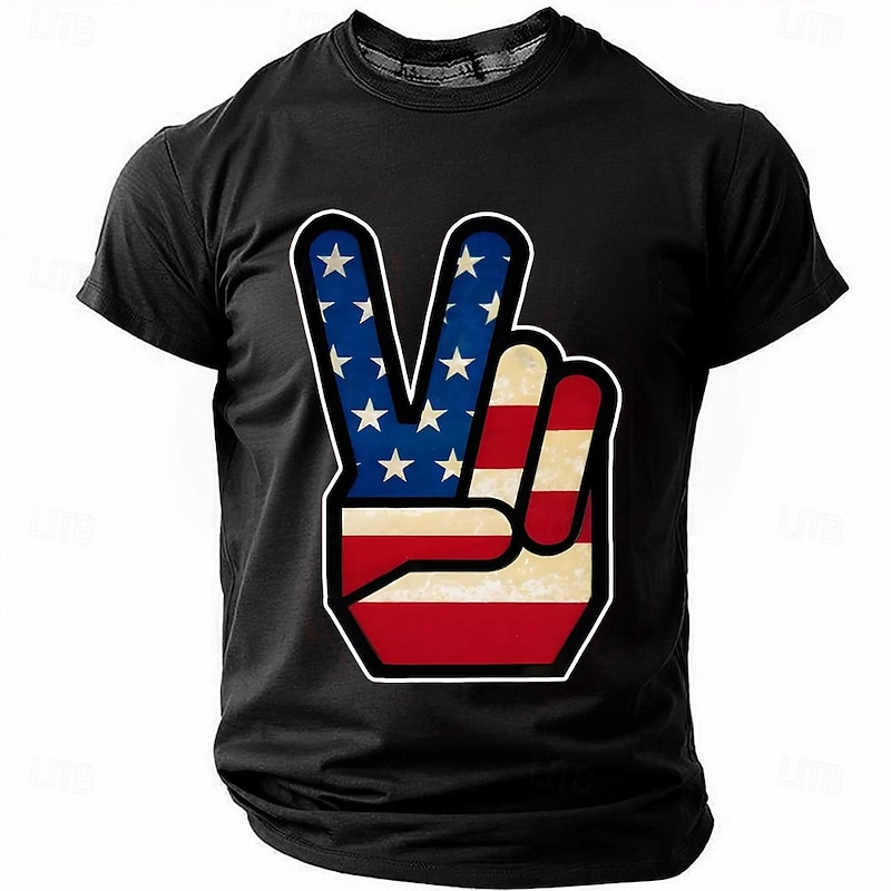 Patriotic T Shirts For Men Funny Slang T Shirt Short Sleeve T shirt 3D Print Crew Neck Shirt Fashion Daily Casual Street Casual Daily Black Red Blue Summer Spring All Seasons Clothing Apparel S M L