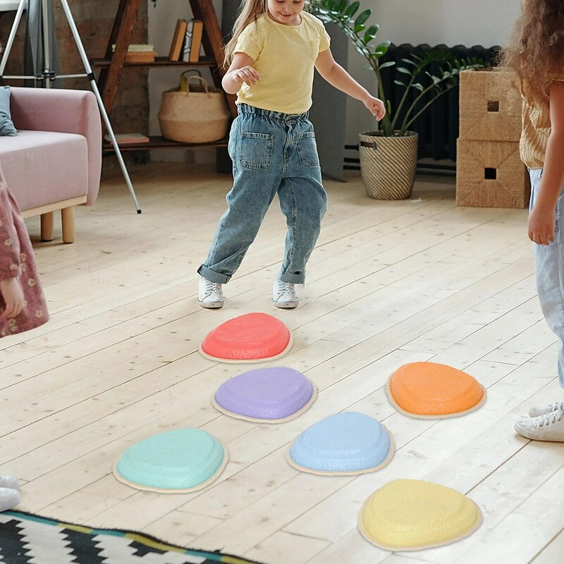 Cross-Border Kids Tactile Stepping Stones - Sensory Integration Training River Crossing Stones with Textured Surfaces