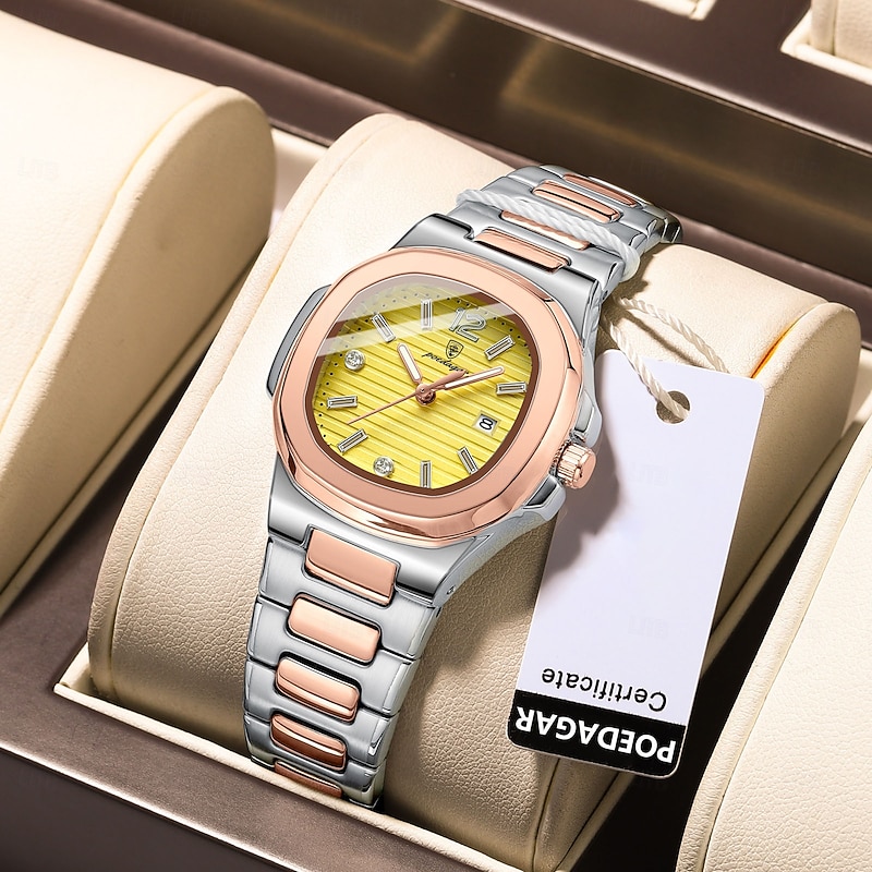 708 Fashion New Women's Quartz Watch Waterproof Watch Ultra Thin Luminous Watch Stainless Steel Strap for Women