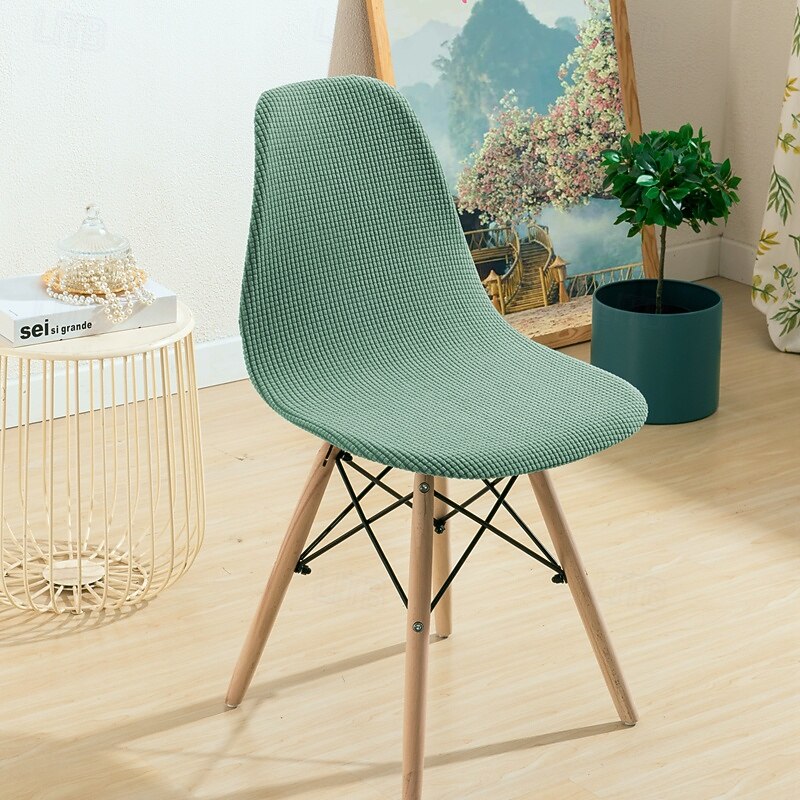 Dining chair Cover Century Modern Shell Chair Cover For Home Polar Fleece Fabric Chair Cover Stretch Slipcovers Seat Chair Covers