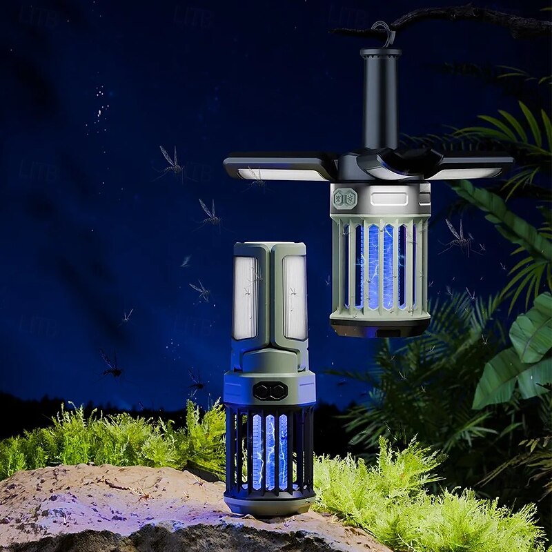 Electric Mosquito Killer Lamp with Camping Light  Outdoor Mosquito Repellent Lamp, Dual-Function Bug Zapper and Camping Lantern, Portable and Rechargeable for Backyard, Camping, and Travel2
