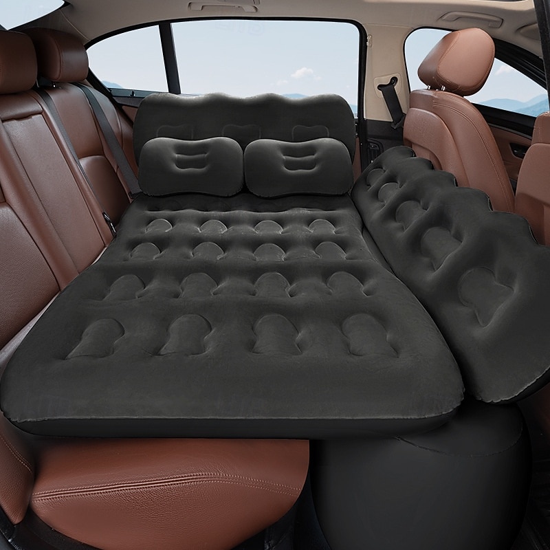 Inflatable Car Air Mattress with Pump Thickened Backseat Travel Bed for Camping Backseat Sleeping Pad2