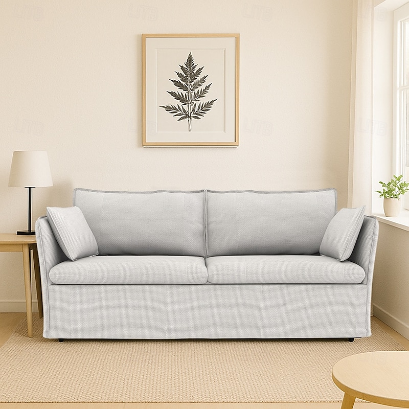 Sofa Cover Suitable For BACKSÄLEN Sofa Solid Color Quilted Slipcovers3