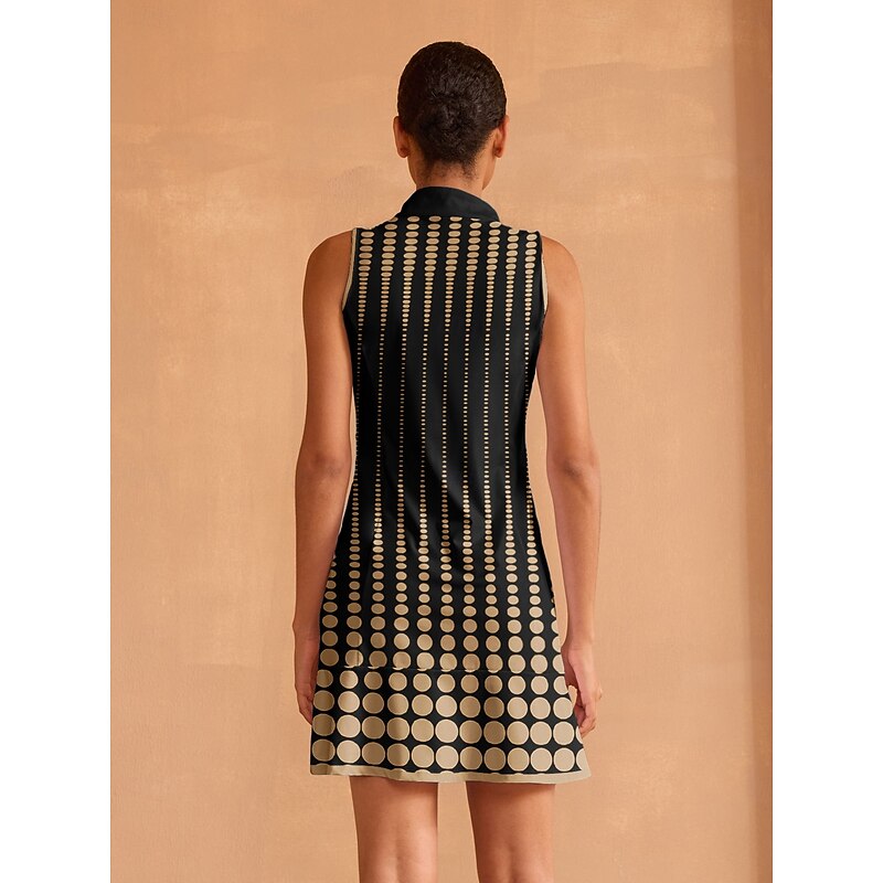 Women's Golf Dress Black Sleeveless Dress Ladies Golf Attire Clothes Outfits Wear Apparel3