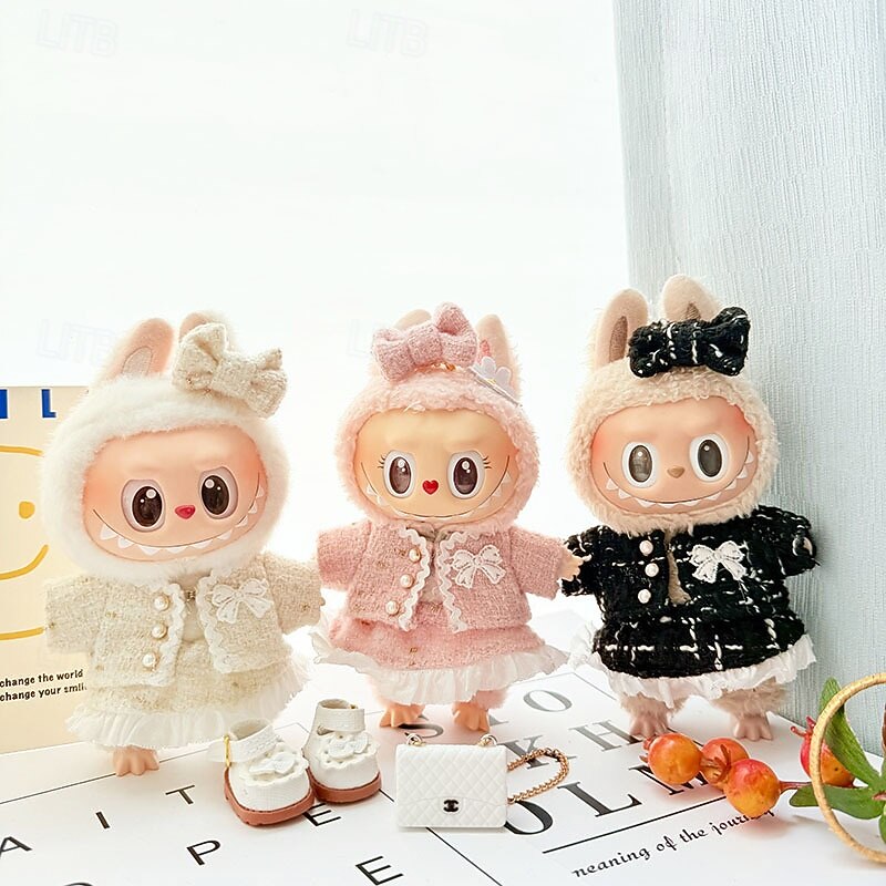 Clothes Set for 17cm Dolls Lobuboo Fashion Clothes Accessories Outfit Suitable for 6.69inch (17cm) Doll Soft Cotton Clothing Replacement No Doll ONLY Clothes