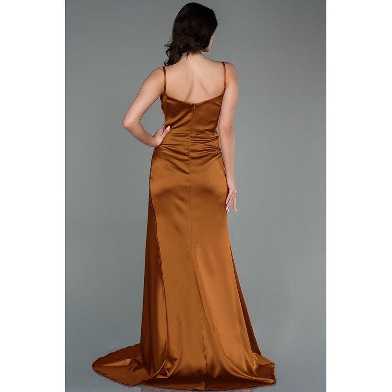 Black Tie Mermaid / Trumpet Evening Gown Adjustable Strap Elegant Dress Formal Wedding Floor Length Sleeveless Sweetheart Satin with Ruched Crystals3