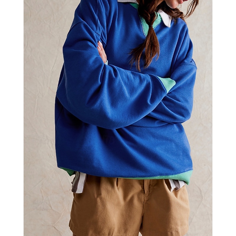 Women's Track Top Pullover Patchwork Long Sleeve Top Athleisure Fall Color Block Thermal Warm Windproof Tennis Golf Running Sportswear Activewear Apricot Wine Red Yellow4