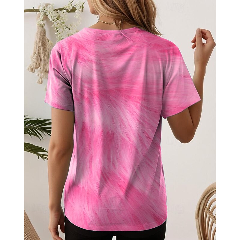 Women's T Shirt Floral Graphic Plants Vintage Stylish Classic Short Sleeve Crew Neck Regular Tops Daily Print Light Green Pink Blue Green Rose Pink Summer Spring2