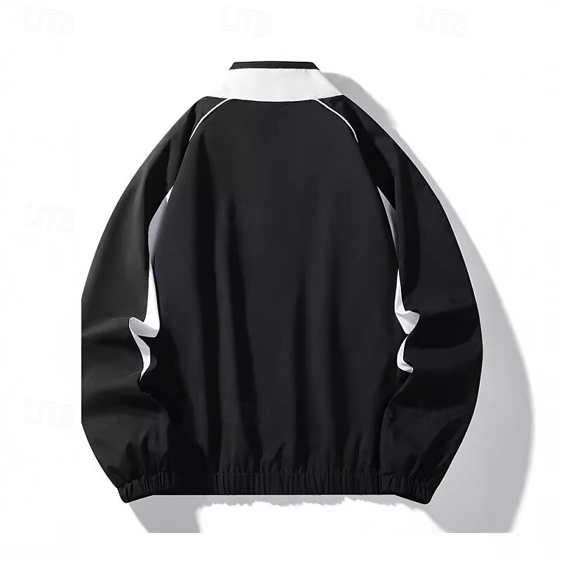 Men's Outdoor Jacket Hiking Jacket Outdoor Waterproof Windproof Hiking Outfits Hiking Clothes Spring Autumn / Fall Top Camping / Hiking / Caving Running Black White2