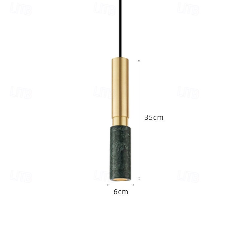 Nordic Modern Pendant Light Fixture Brass Ceiling Hanging Light with Marble lampshade Simple Chandelier Restaurant Pendant Lighting for Kitchen Island Living Room Bedroom4