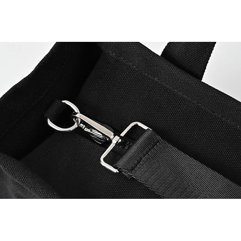 Women's Canvas Tote Bag with Zipper – Minimalist Shoulder Handbag for School, Work, and Daily Commute3