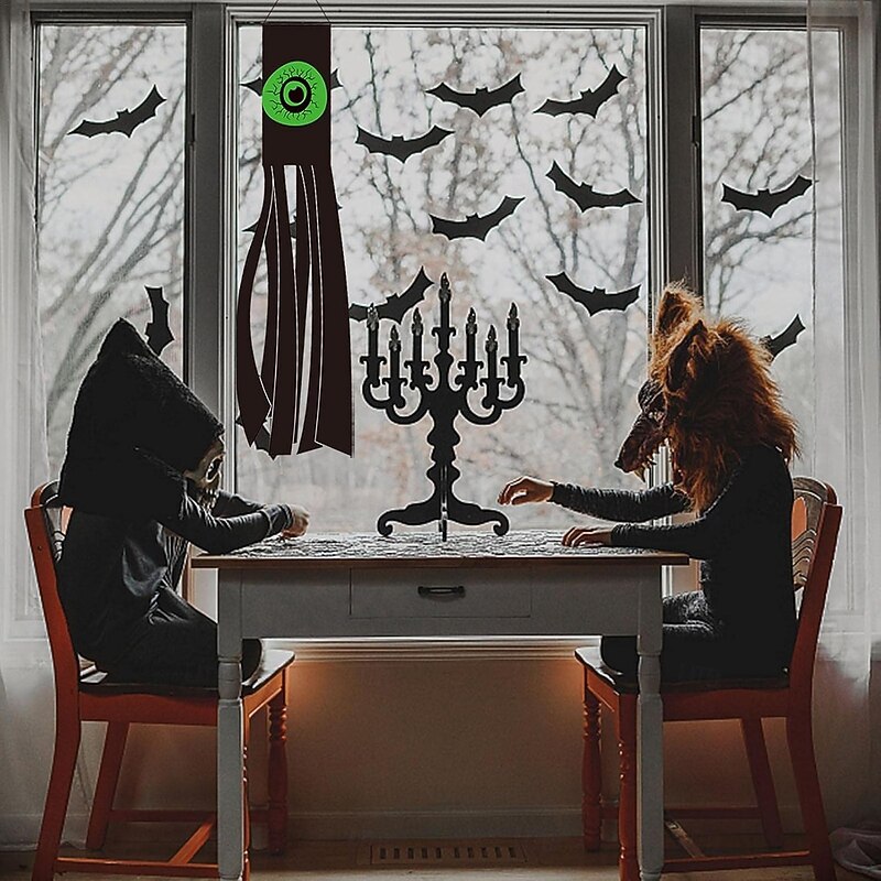 Halloween Ghost Windsock Night Light Spooky LED Hanging Decoration with Ghostly Glow Waterproof and Weather-Resistant for Outdoor Yard, Porch, or Garden Decor Perfect for Halloween Night Atmosphere2