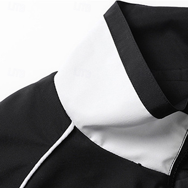 Men's Outdoor Jacket Hiking Jacket Outdoor Waterproof Windproof Hiking Outfits Hiking Clothes Spring Autumn / Fall Top Camping / Hiking / Caving Running Black White4