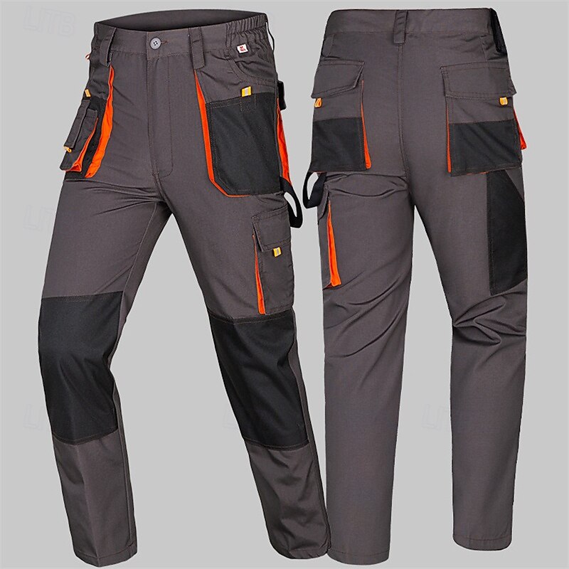 Men's Cargo Pants Hiking Pants Trousers Hiking Trousers Hiking Rain Pants Patchwork Outdoor Regular Fit Waterproof Windproof Quick Dry Lightweight Pants / Trousers Pocket Dark Gray Camping / Hiking