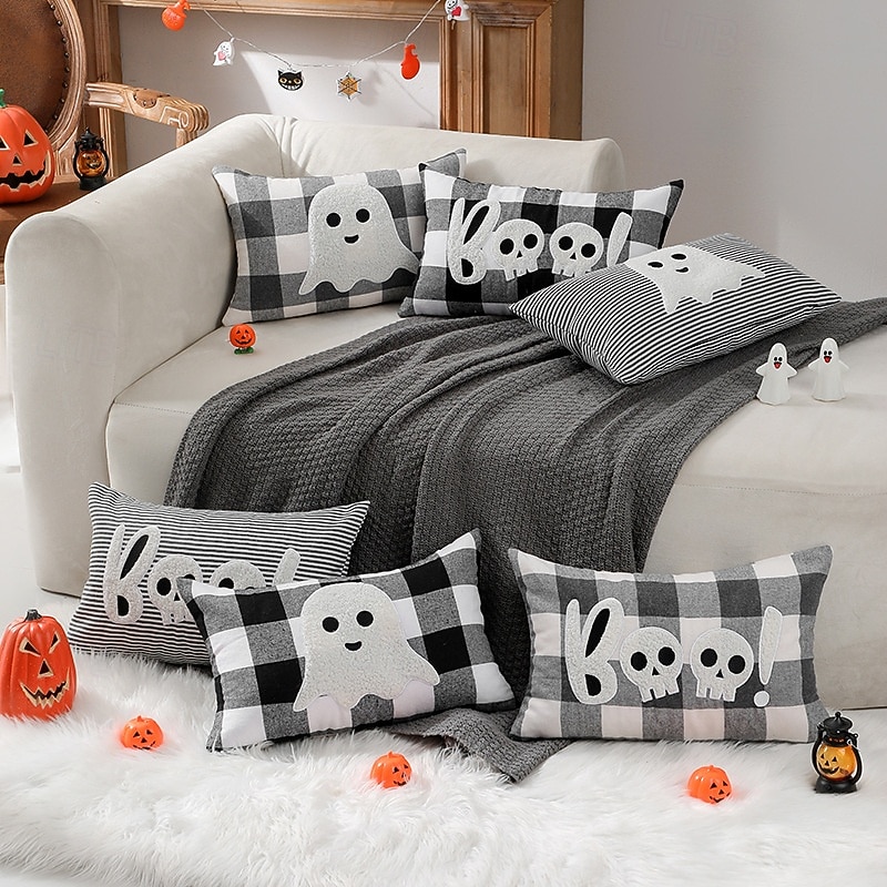 Halloween Pillow Covers Happy Halloween Black Ghost Pillow Covers Happy Halloween Sofa Bed Outdoor Car Decoration