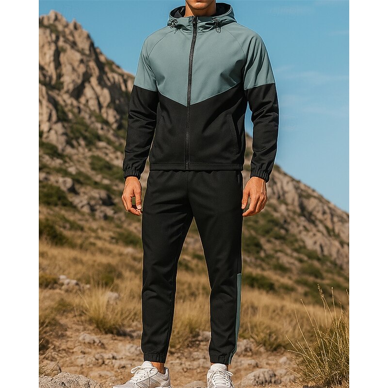 Men's Hiking Jacket Sport Jacket rain coat Outdoor Waterproof Quick Dry Lightweight Breathable Hiking Outfits Hiking Clothes Spring Autumn / Fall Jacket Classic Rain Suits Jacket and Pant Tennis Golf3