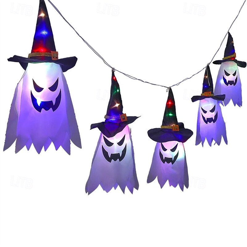 5pcs LED Halloween Pumpkin Outdoor Light Battery Power Horror Grimace Glowing Party Props Halloween Decoration2