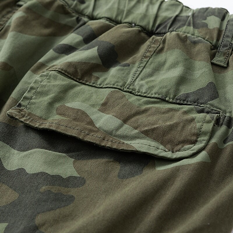 Men's Cargo Shorts Shorts Summer Shorts Multi Pocket Flap Pocket Camo Comfort Wearable Knee Length Outdoor Sport Daily Fashion Casual Khaki Army Green3