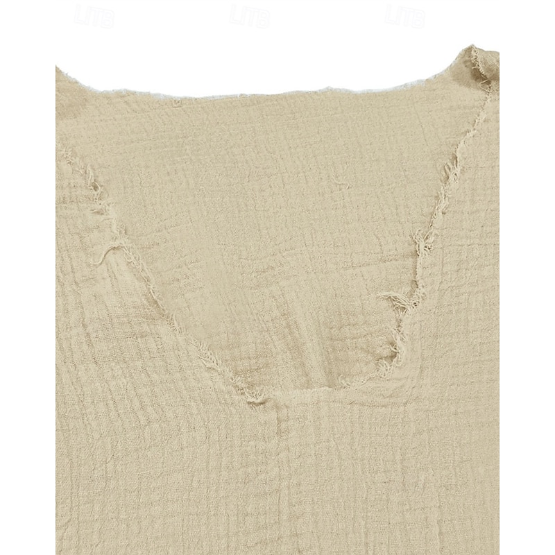 Men's T Shirt Tee Tee Top Long Sleeve Shirt Long Sleeve V Neck Summer Spring Plain Fashion Designer Basic Classic Vacation Street Going out Dark Brown Black White Top Tee for Men4