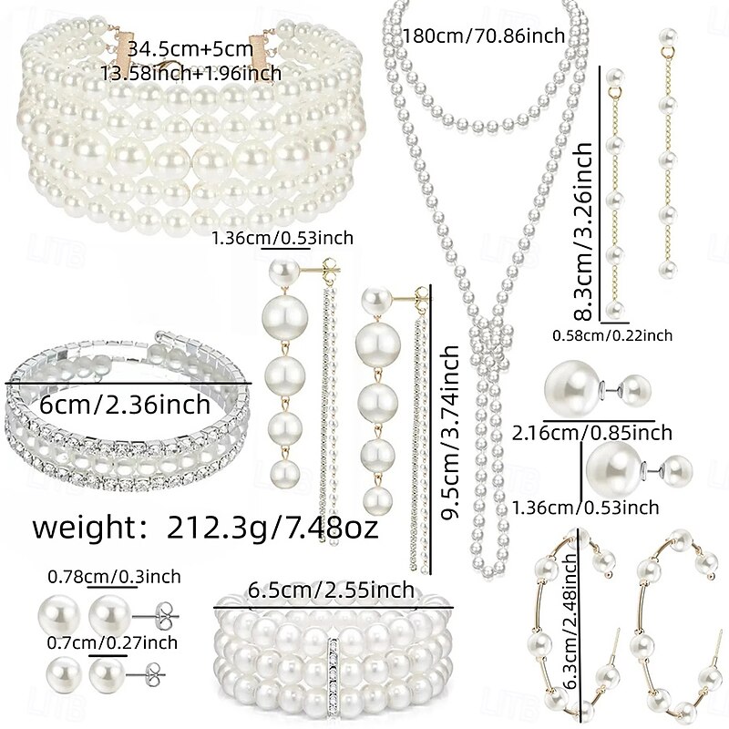 Bridal Jewelry Sets 1 set Pearl Zircon Earrings Necklace Bracelets Women's Elegant Stylish Sweet Jewelry Set For Wedding Party Evening Wear Daily4